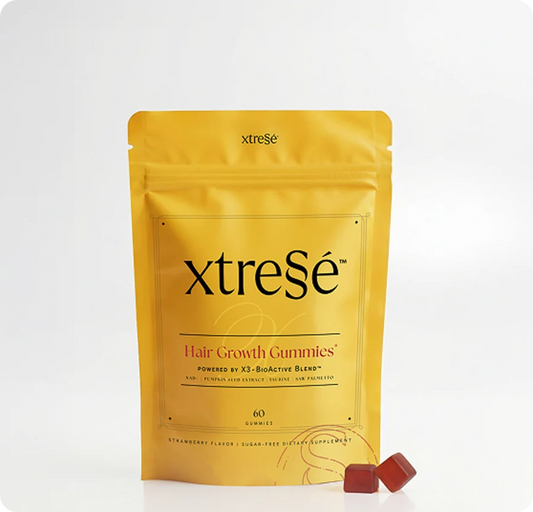 Xtressé Hair Growth Gummies — Biotin-Free Hair Supplement, 3-Pack (90-Day Supply)